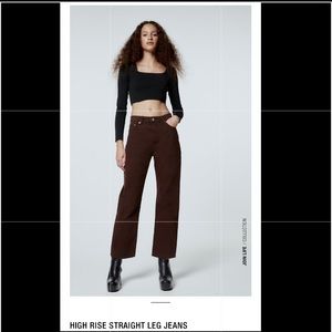 Zara high rise straight legged jeans new with tags.